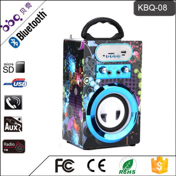 BBQ KBQ-08 10W 800mAh haut-parleur actif de karaoke de Bluetooth